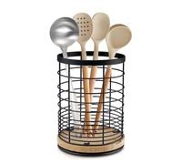 Doafoce Porta Utensili da Cucina, Rotante, Posate in Acciaio Inox Cesto per Posate, Grande Porta Utensili per Cucina 13,5 × 13,5 × 18,6 cm