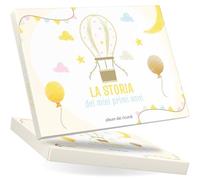 Doan Album Nascita Bambina e Bambino con 60 Pagine e Tanti Adesivi Divertenti e Colorati - Libro dei Ricordi Neonato Ideale per Regalo Nascita Bimba e Bimbo