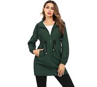 Doaraha Colourblock - Impermeabile Da Donna, Impermeabile, Per Le Mezze Stagioni, Sottile Giacca antipioggia da donna Donna