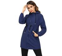 Doaraha Colourblock - Impermeabile Da Donna, Impermeabile, Per Le Mezze Stagioni, Sottile Giacca antipioggia da donna Donna