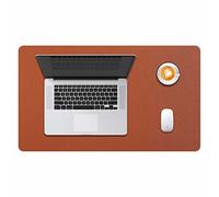 DOBAOJIA Sottomano da Ufficio, Tappetino da Tavolo, Tappetino Tastiera e Mouse, Tappetino PC Scrivania, per Casa/Ufficio, Pelle PU Impermeabile + Scamosciata Antiscivolo 60 x 35 cm (Marrone)