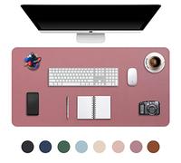 DOBAOJIA Tappetino per Mouse Grande Mouse Pad Mat XXL, Sottomano da Ufficio Tappetino da Tavolo Pad per Scrivania Laptop, Pelle PU Impermeabile + Scamosciata Antiscivolo 90 x 43cm (Rosa Scuro)