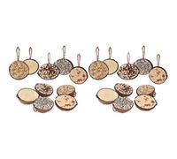 dobar, 10 noci di cocco riempite da appendere, 5 varietà di mangime per uccelli selvatici, 2 kg (confezione da 2 pezzo)