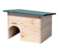 dobar 22222e Igelhaus Bausatz mit wetterfestem Dach mit Schleuse, 34.5 x 24 x 27 cm, grünem