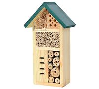 dobar 22648e - Casetta per Insetti con api Dorate, pronta per Essere assemblata, casetta per api in Robusto Legno Massiccio, casetta per Coccinelle o alberghi Selvatici, Piccola, 15 x 8,5 x 25,5 cm