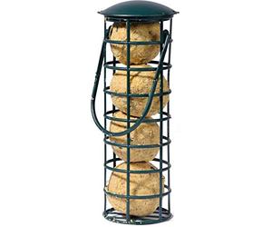 dobar 24081, mangiatoia per uccelli con quattro palle di cinciarella, ricaricabile, nera, plastica, confezione da 1 (1 x 360 g)