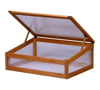 dobar® Fioriera in legno per aiuola rialzata Kubus 2.0 - Fioriera da giardino - 76 x 56 x 20 cm - Marrone