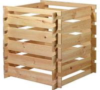 dobar® Green Label 58600FSCe Compostiera Stecki | Contenitore quadrato in legno massello | Compostiera da giardino 320 l | Kit | 78 x 78 x 78 cm |