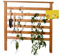 dobar® Griglia per traliccio in legno - Griglia per aiuola rialzata Cubus 2,0 - 78 x 5 x 78 cm - Marrone