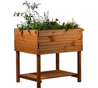 dobar® Kubus 2.0 - Aiuola rialzata per giardino in legno, 78 x 58 x 78 cm, colore: Marrone