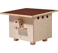 dobar Luxus-INSETTIKTENHOTELS 28275e - Contenitore Grande per bombi, in Legno, con Materiale di nidificazione, Hummelhotel con Tetto in Bitume, per Insetti, Colore Naturale, 51 x 43 x 36 cm