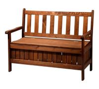 dobar Panca da Giardino con Schienale Solid 2 posti in Legno FSC, 115 x 58 x 89 cm, Marrone