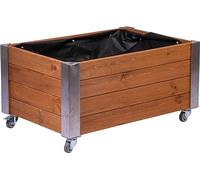 dobar® Rolfi 58190FSCe - Aiuola rialzata arrotolabile con tessuto non tessuto, 78 x 52 x 40,5 cm, colore: marrone