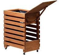 dobar rollbares - Aiuola rialzata in Legno (Pino, Marrone), con Base, - Serra Kit di Montaggio per Verdura, Erbe in Giardino e Balcone