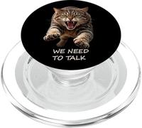 Dobbiamo parlare - Feroce Tabby Cat Humor Irony Shapes Mania PopSockets PopGrip per MagSafe