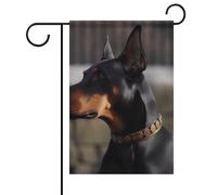 Doberman - Bandiere da giardino primaverili estive 30,5 x 45,7 cm, double face, per esterni, stagionali, per patio, cortile, terrazza, veranda, giardino, terrazza, balcone, prato, decorazione per la
