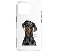 Doberman Camicia Doberman Pinscher Dog Mom Dad Love Pet Puppy Custodia per iPhone 16 Pro
