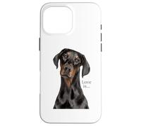 Doberman Camicia Doberman Pinscher Dog Mom Dad Love Pet Puppy Custodia per iPhone 16 Pro Max