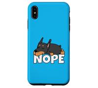 Doberman Cane Pigro Nope Custodia per iPhone XS Max