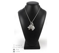 Doberman - collana con un cane su una catena d'argento Art Dog IT