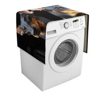 Doberman Copertura per lavatrice con tasche portaoggetti, copertura antipolvere per lavatrice e asciugatrice, 137,9 x 52,1 cm, per frigorifero, cucina, decorazione per la casa