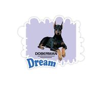 Doberman Ferocious Ear Animal Adesivi Citazione Sogno Decalcomanie in Vinile