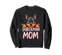 Doberman Mamma Cane Doberman Pinscher Mama Cucciolo carino Felpa