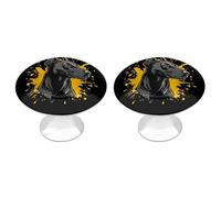 Doberman, maniglie piatte per cassetti e cassetti, con vite, colore nero, confezione da 2