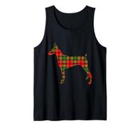 Doberman Natale Tartan Doberman Holiday Canotta