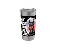Doberman nel dire che il mio migliore amico ha la pelliccia Bicchiere termico in acciaio inox doppia parete