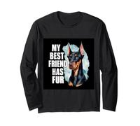 Doberman nel dire che il mio migliore amico ha la pelliccia Maglia a Manica