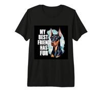 Doberman nel Dire Che Il Mio Migliore Amico ha la Pelliccia Maglietta Premium