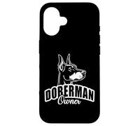 "Doberman Owner" con simpatica testa di cane Custodia per iPhone 16