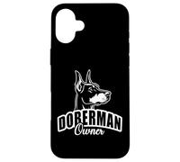 "Doberman Owner" con simpatica testa di cane Custodia per iPhone 16 Plus