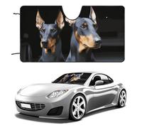 Doberman, parasole per parabrezza dell'auto, mantiene fresco l'interno dell'auto, 139,7 x 76,2 cm, parasole pieghevole per finestrino anteriore, scudo termico per SUV, camion, blocca i raggi UV