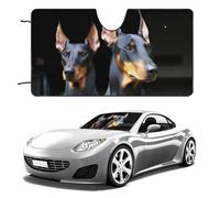 Doberman, parasole per parabrezza dell'auto, mantiene fresco l'interno dell'auto, 139,7 x 76,2 cm, parasole pieghevole per finestrino anteriore, scudo termico per SUV, camion, blocca i raggi UV