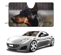 Doberman - Parasole per parabrezza per auto, berlina, SUV, camion, universale, riflettente, parasole per finestrini anteriori, pieghevole, protegge dai raggi UV e mantiene gli interni freschi, 139,7 x