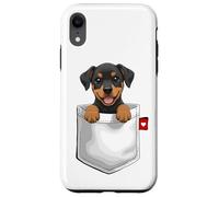 Doberman Pinscher Cane In Tasca Sbirciando Simpatico Cucciolo Cane Custodia per iPhone XR
