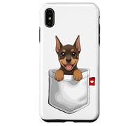 Doberman Pinscher Cane In Tasca Sbirciando Simpatico Cucciolo Cane Custodia per iPhone XS Max