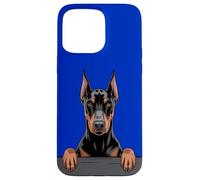 Doberman Pinscher Cucciolo di cane dobermann divertente sbirciando tascabile Custodia per iPhone 15 Pro Max
