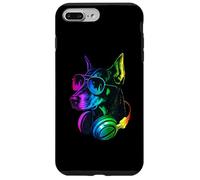 Doberman Pinscher DJ Cuffie Retro Music Dog Lover Custodia per iPhone 7 Plus/8 Plus