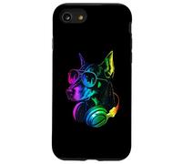 Doberman Pinscher DJ Cuffie Retro Music Dog Lover Custodia per iPhone SE (2020) / 7 / 8