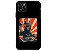 Doberman Pinscher DJ House Music Retro Dog Lover Custodia per iPhone 11 Pro Max