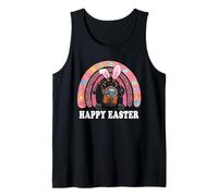 Doberman Pinscher Dog Easter Bunny Egg Hunting Boho Rainbow Canotta