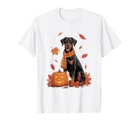 Doberman Pinscher Dog Lover Zucca Autunno Autunno Ringraziamento Maglietta