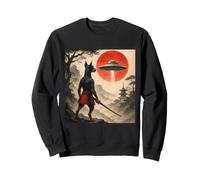 Doberman Pinscher Samurai UFO giapponese Ukiyo-e amante dei cani Felpa