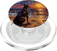 Doberman Pinscher Starry Night Dobie at the Beach Opera d'arte PopSockets PopGrip per MagSafe