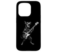 Doberman Pinscher Suonare Basso Musica Rock Amante dei Cani Custodia per iPhone 15 Pro
