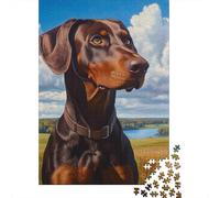 Doberman Puzzle 1000 Pezzi, Cartografia Creativa, Progetto Condiviso, Decorazione Narrativa 1000pcs (75x50cm)