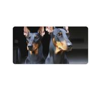 Doberman, tappetino per tastiera grande, tappetino per mouse da gioco, antiscivolo, per scrivania, lavoro, casa, 30 x 60 cm